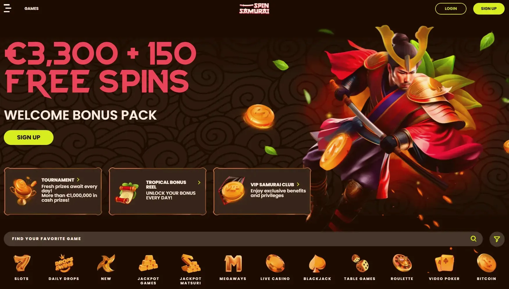 Welcome Bonus Offer at Spin Samurai
